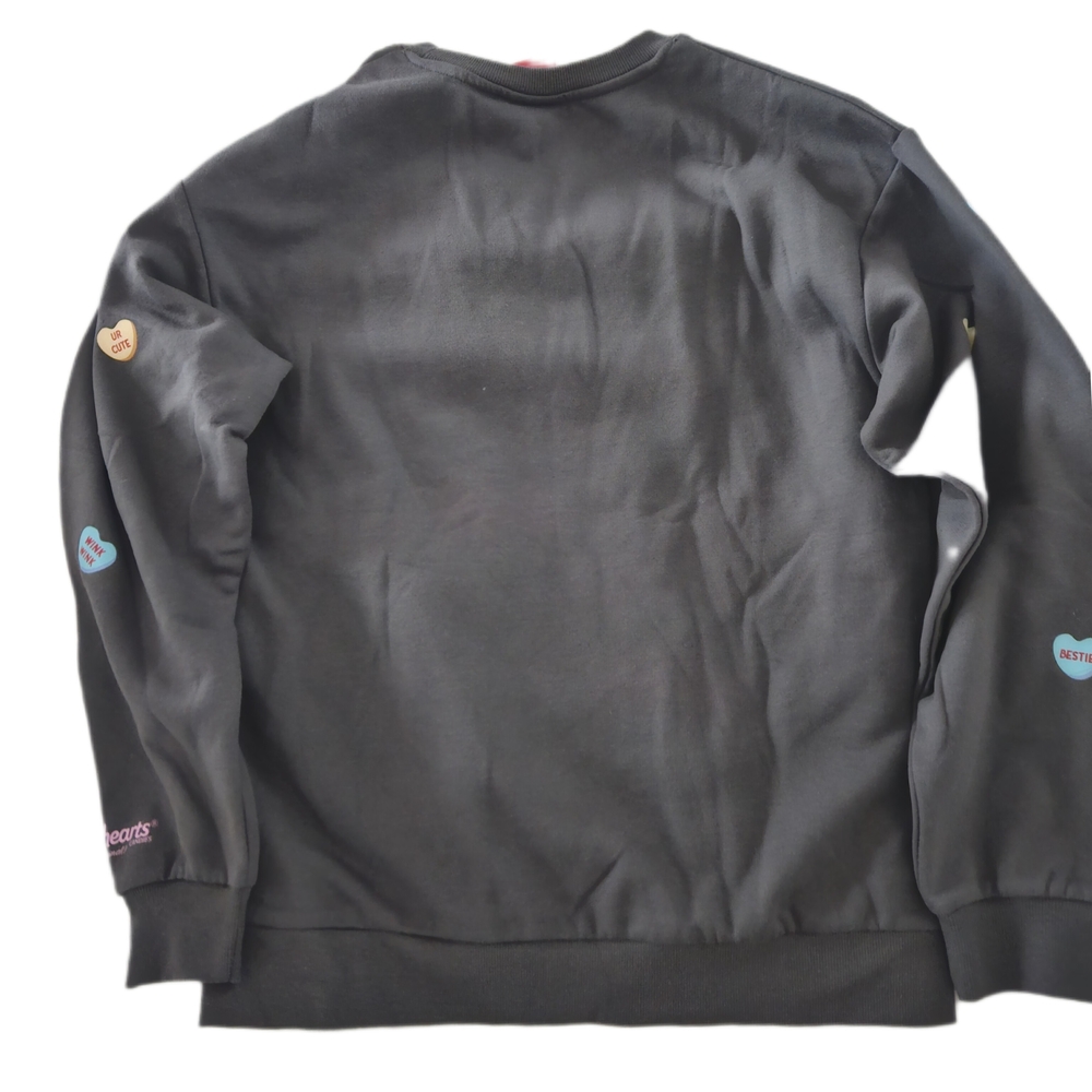 Gray Sweatshirt with Colorful Heart Patches - Picture 5 of 6